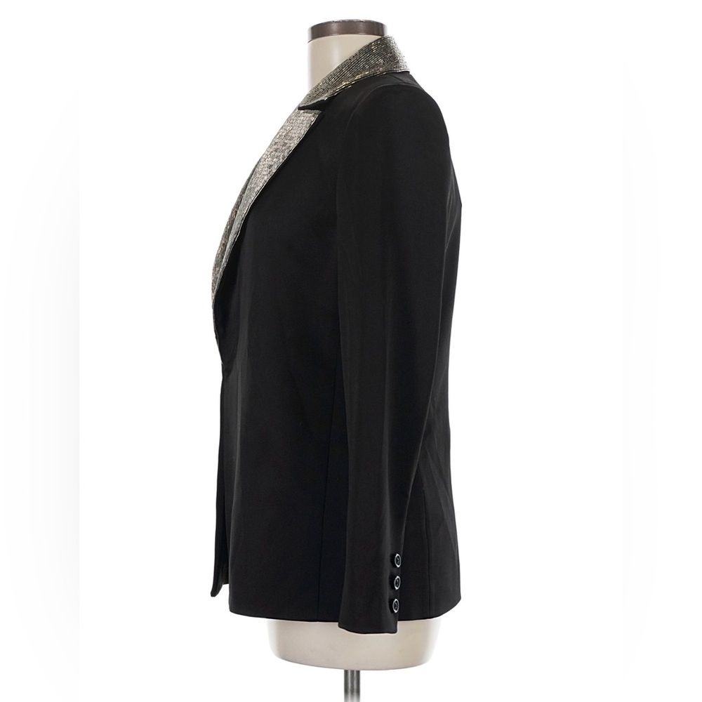 Alice + Olivia NWT Elegant Black Blazer with Embelished Accents - Picture 4 of 6